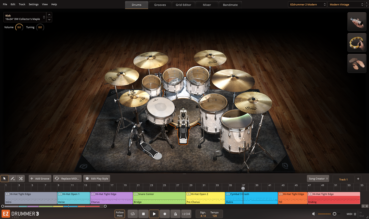 音源插件VST多重采样原声套鼓采样音色Toontrack EZdrummer VSTi 佩斯音频工作室插图1